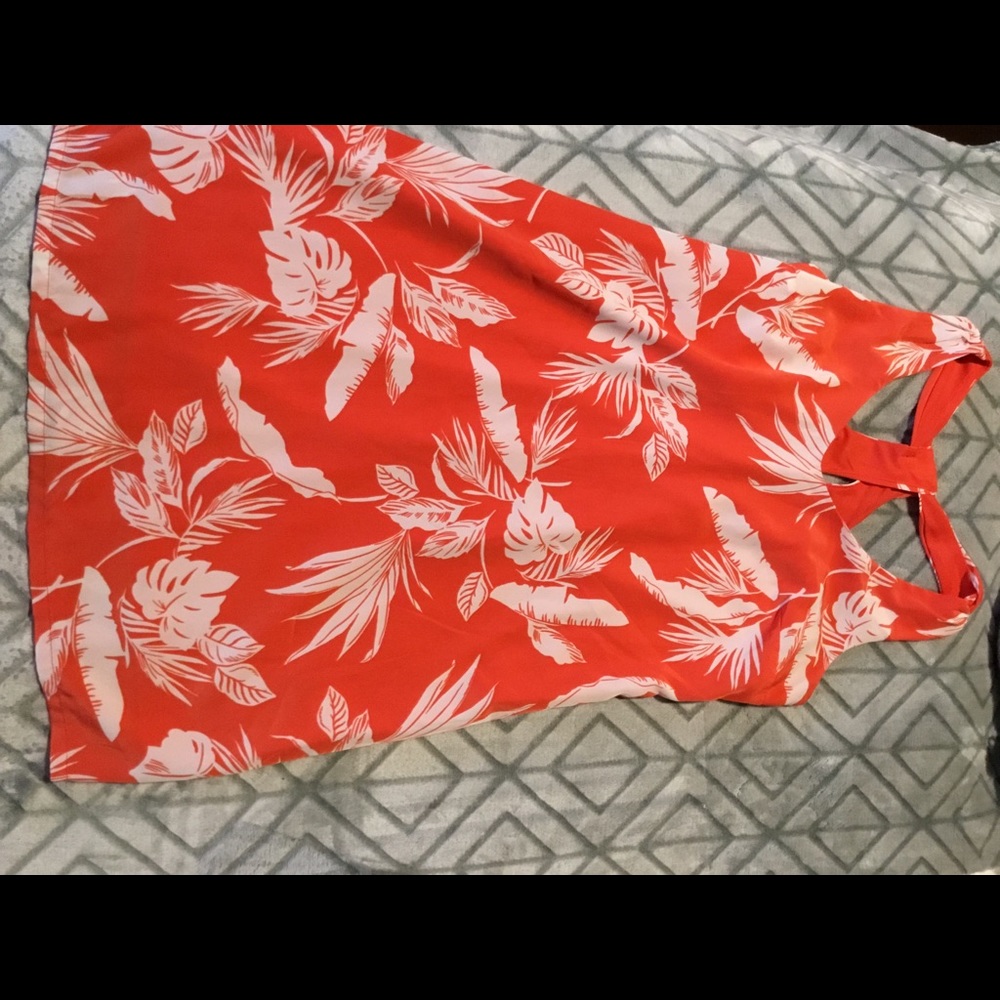 Old Navy Orange Floral Casual Dress